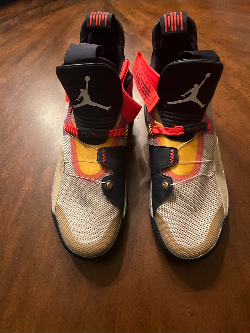 Nike Air Jordan 33 'Visible Utility' High-Top Sneakers - Black/Red/Yellow/Tan